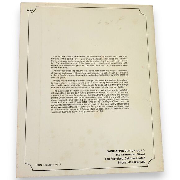 Favorite Recipes of California Winemakers 1981 Paperback Cookbook Illustrated - Picture 2 of 16